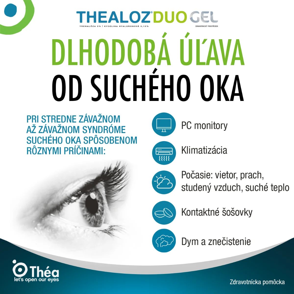 Thealoz Duo Gel 30×0,4 g, tekutý očný gél