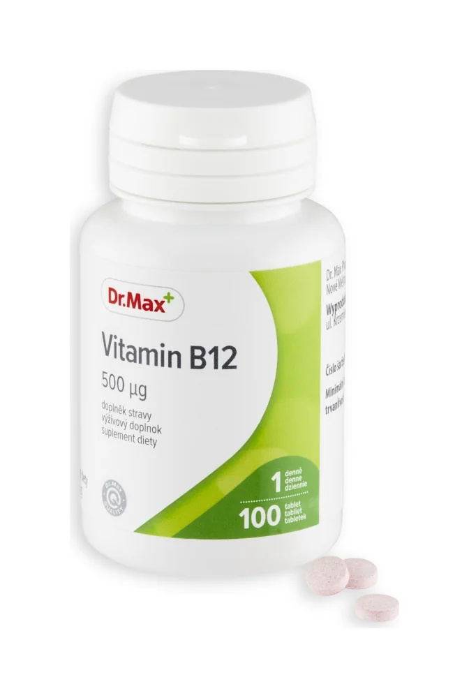 Dr. Max Vitamín B12 500 µg 1×100 tbl, výživový doplnok