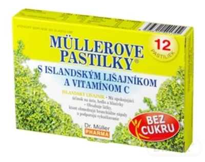 MÜLLEROVE PASTILKY S ISLAND. LIŠAJNÍKOM A VIT. C