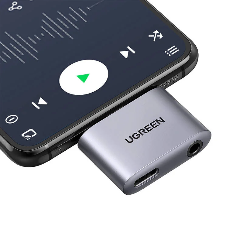 Ugreen CM231 adaptér USB-C / 3.5mm mini jack, šedý 