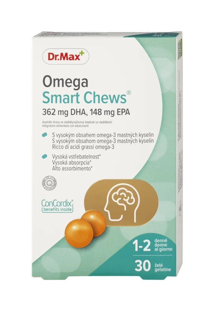 Dr. Max Omega Smart Chews 1x30 ks, jemné želé s rybím olejom