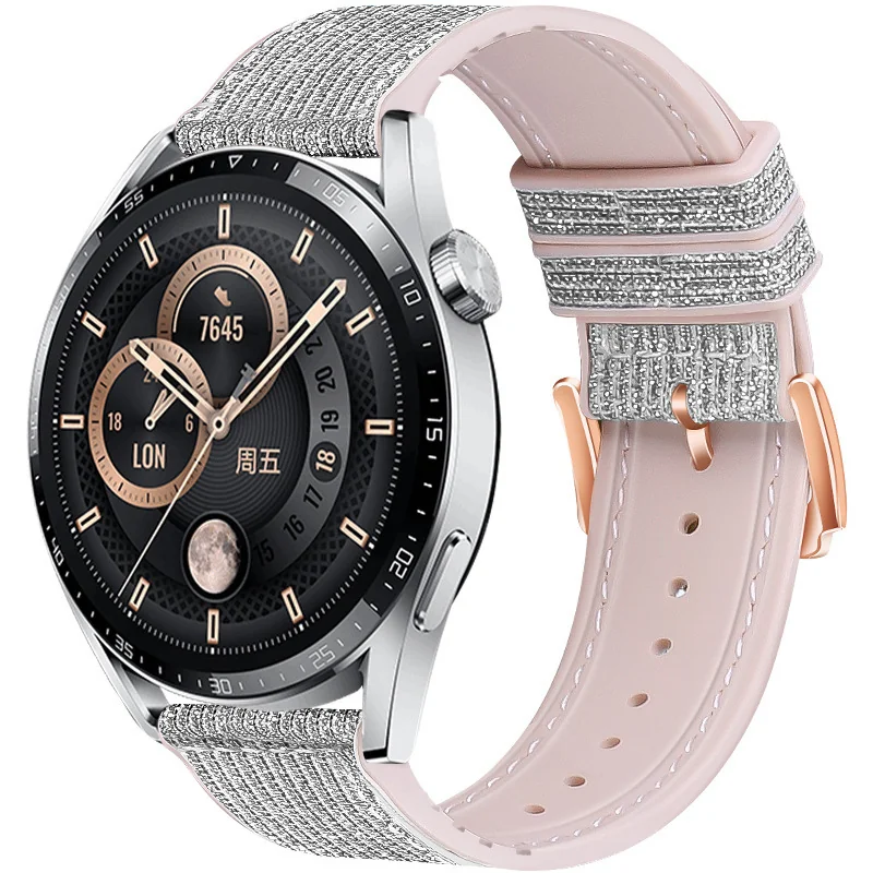 BStrap Glitter remienok na Garmin Vivoactive 5 silver