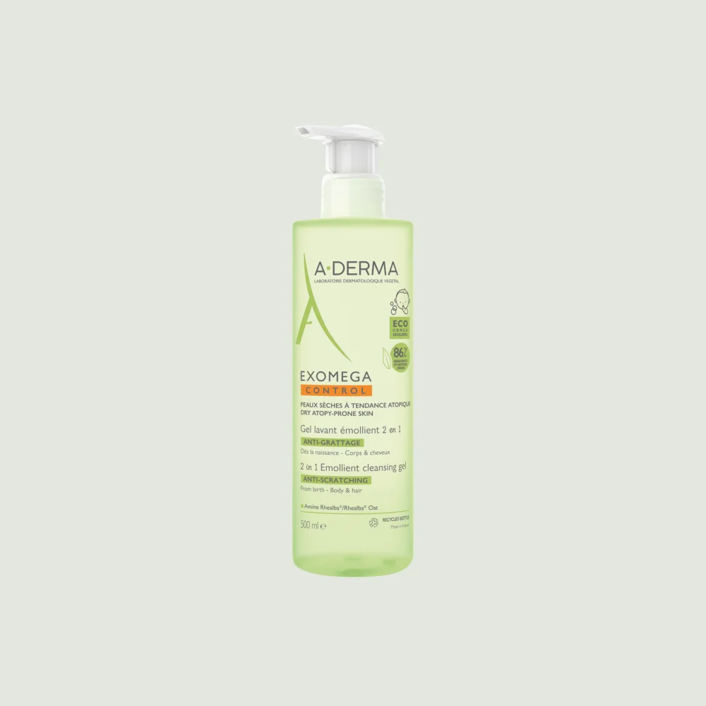 A-DERMA EXOMEGA CONTROL GEL LAVANT ÉMOLLIENT 2EN1