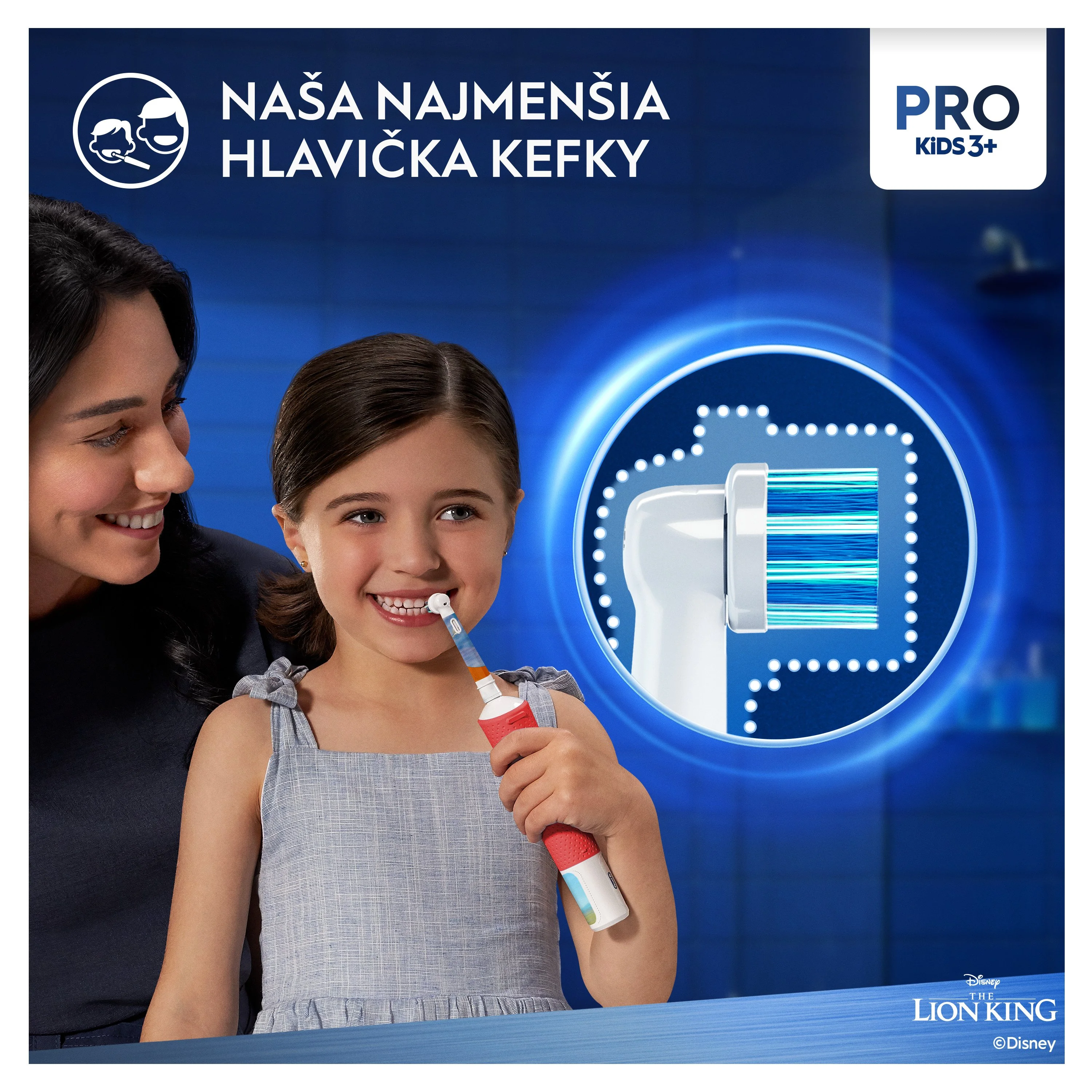 Oral-B Pro Kids Leví kráľ elektrická zubná kefka + cestovné puzdro 1×1 ks, elektrická zubná kefka