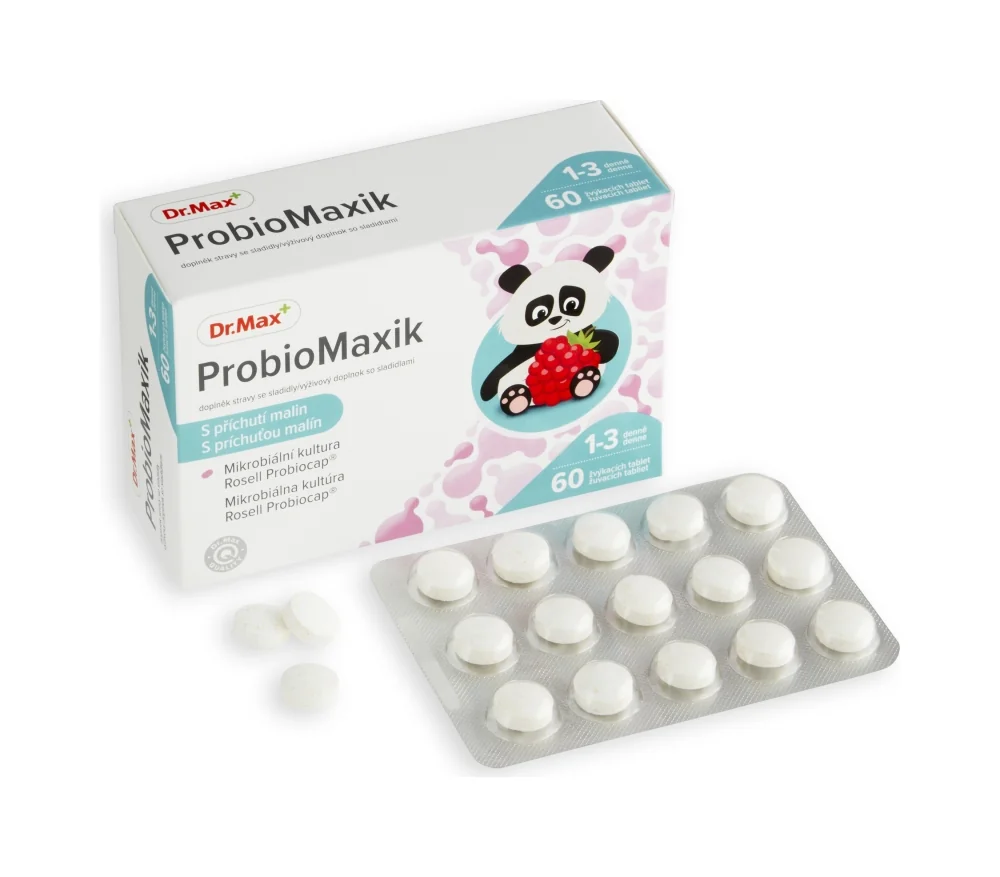 Dr. Max ProbioMaxik 1×60 tbl, žuvacie tablety s probiotikami