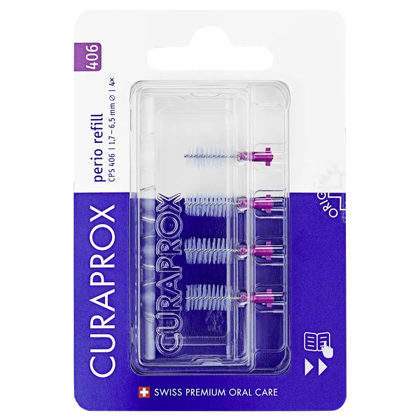 CURAPROX CPS 406 "perio", medzizubné kefky refill