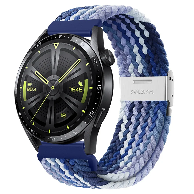 BStrap Elastic Nylon 2 remienok na Garmin Vivoactive 3 blueberry