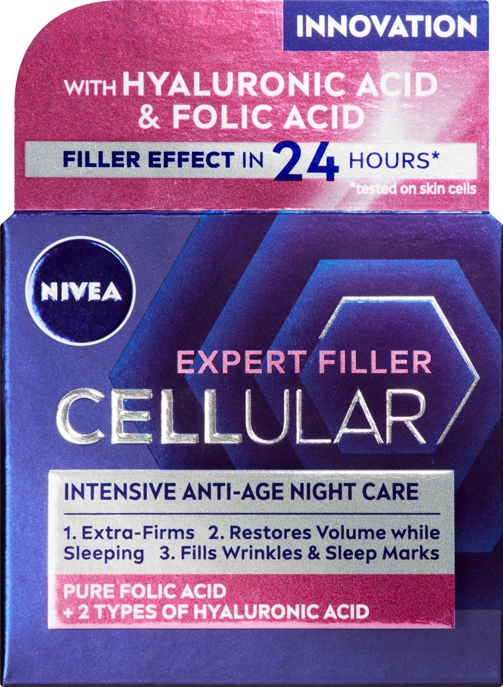 NIVEA Nočný krém CELLULAR EXPERT FILLER 1×50 ml, proti starnutiu