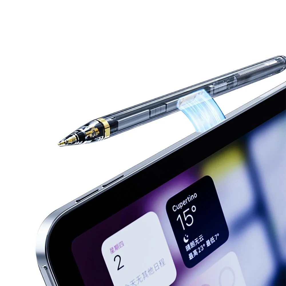 Tech-Protect Digital Magnetic Stylus pero na iPad, priesvitný/čierny 