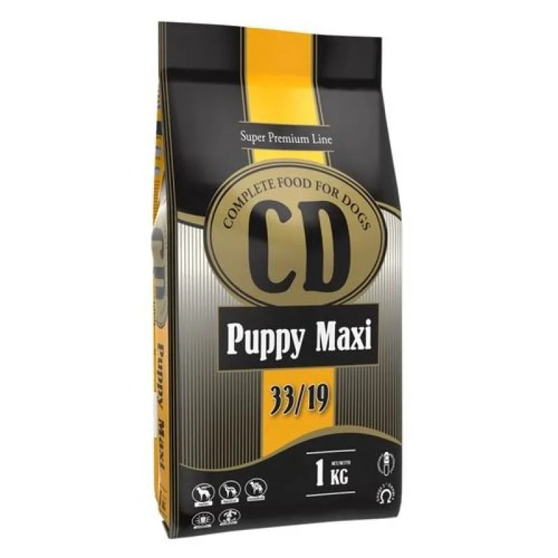 DELIKAN CD Puppy Maxi 33/19 1kg Kompletné superprémiové krmivo s hydinovým mäsom pre šteňatá veľkých plemien 