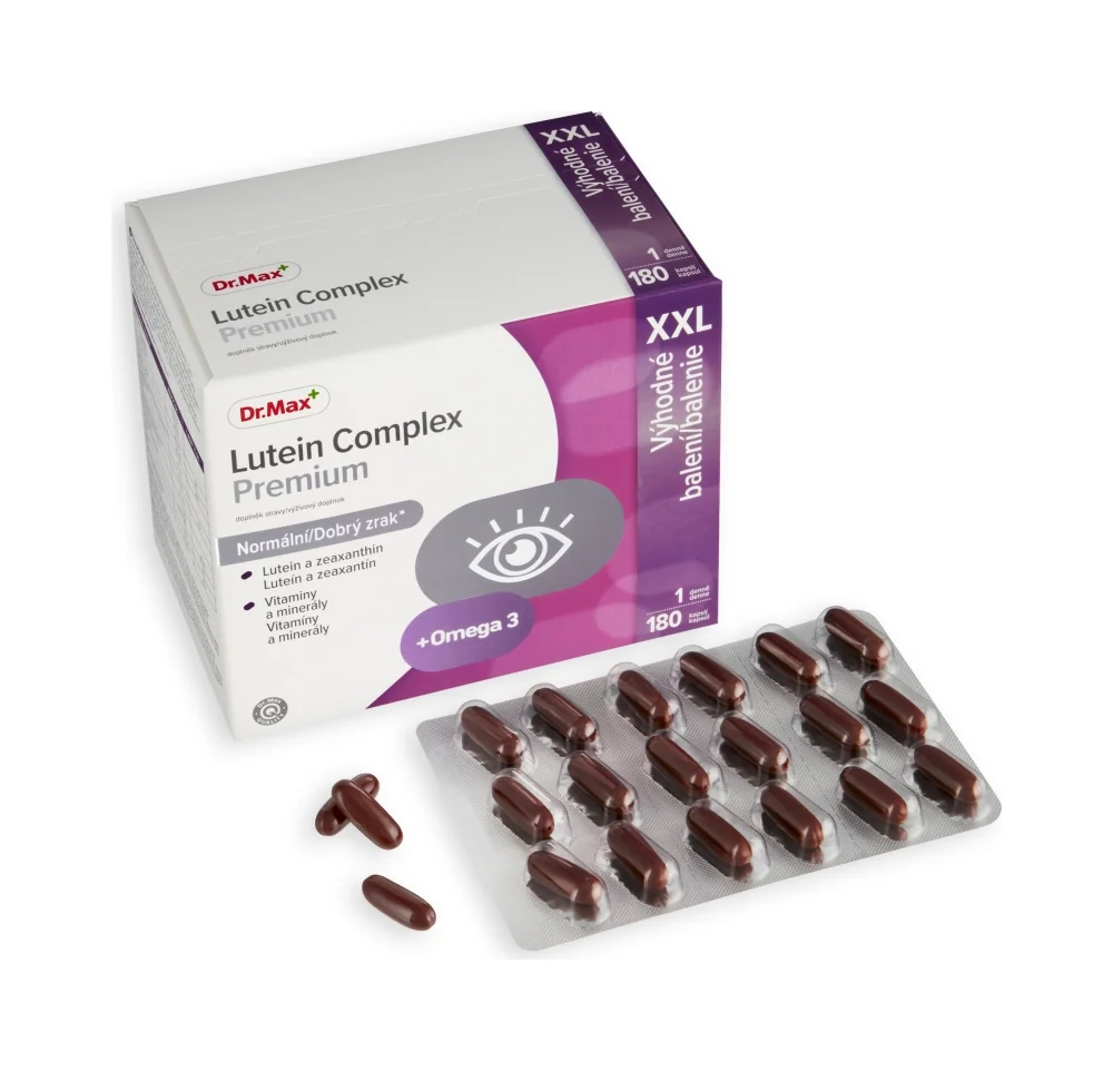 Dr. Max Lutein Complex Premium XXL 1×180 cps, výživový doplnok