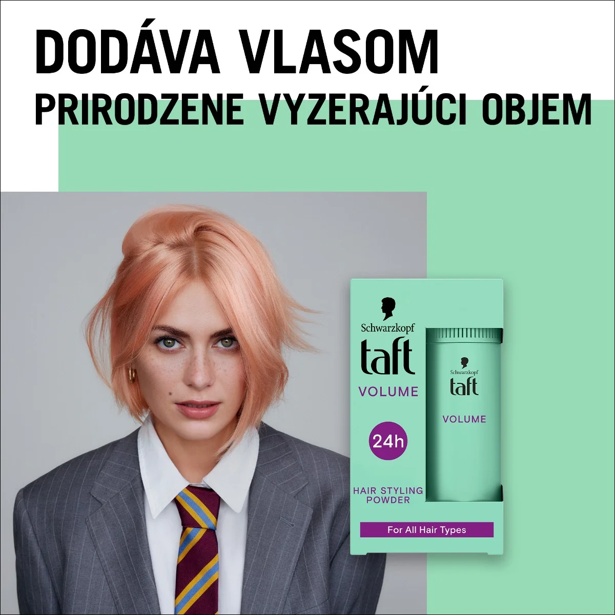 Schwarzkopf Taft púder pre všetky typy vlasov Volume 1×10 g, púder na vlasy