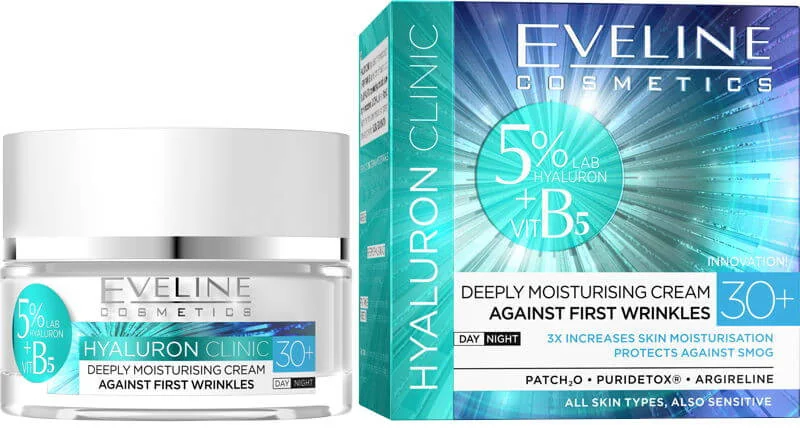 EVELINE HYALURON CLINIC 30+ DEN/NOC KREM 50ML