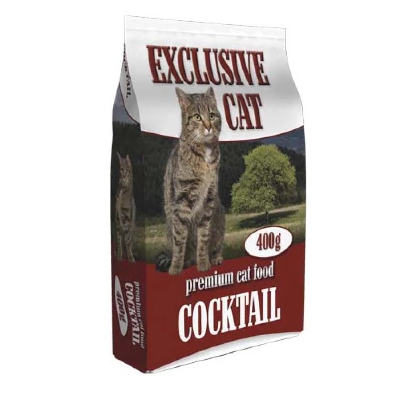 DELIKAN EXCLUSIVE CAT Cocktail 400g Krmivo pre vonkajšie a vnútorné mačky z hydinového mäsa a rýb 