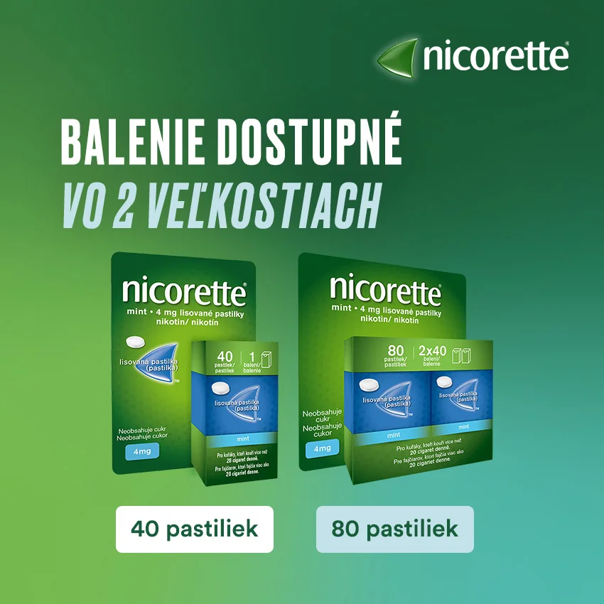 Nicorette® Mint lisované pastilky 4 mg 1×40 ks, lisované pastilky