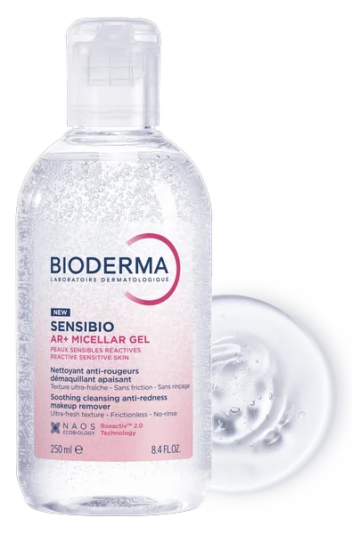 BIODERMA Sensibio AR+ Micelárny čistiaci gél pre citlivú pleť so začervenaním 1×250 ml, čistiaci gél