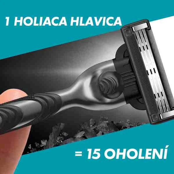 Gillette Mach3 Charcoal 5 NH 1×5 ks,, náhradné hlavice