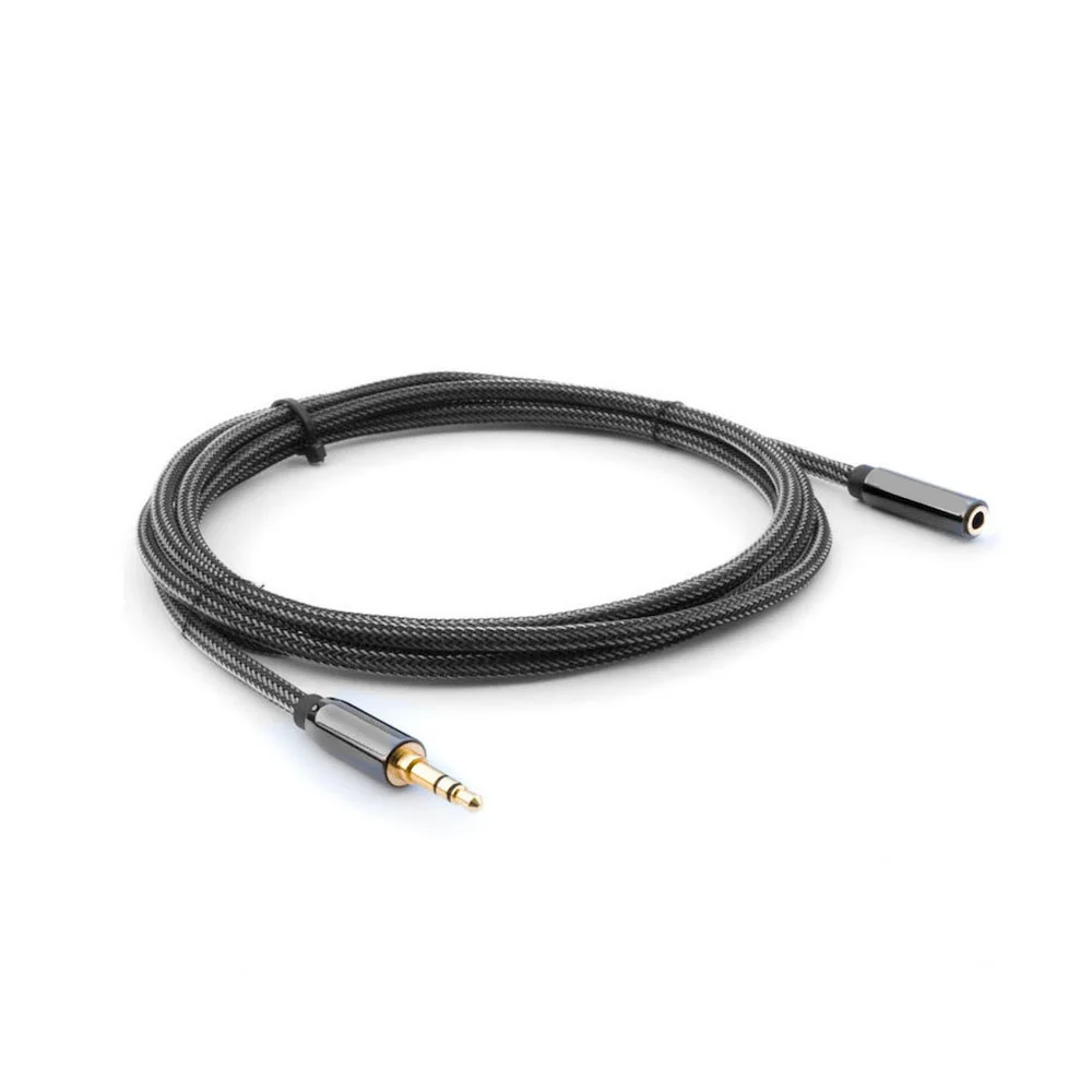 MG audio kábel 3.5mm mini jack F/M 3m, čierny 