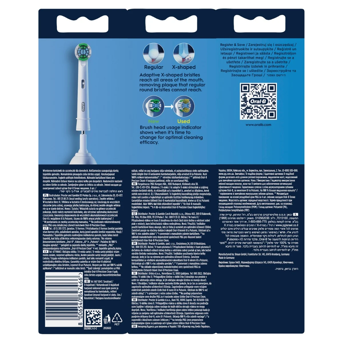 Oral-B Pro Precision Clean Čistiace Hlavice, 6 ks 1×6 ks, náhradné hlavice