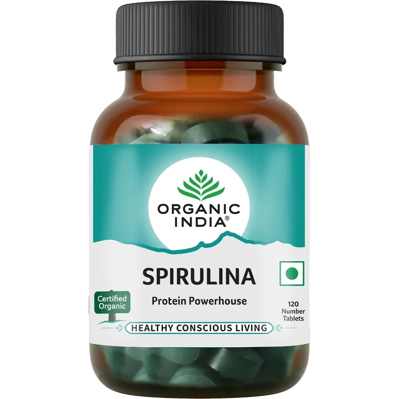 Organic India Spirulina tablety 120 ks prirodzený zdroj bielkovín