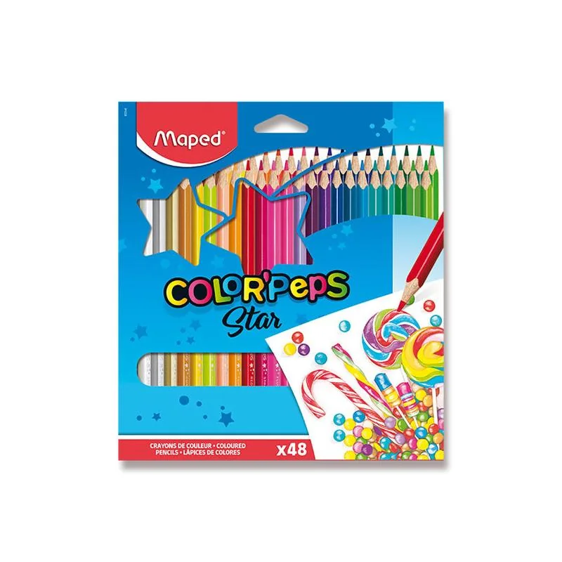 MAPED - Pastelky trojhranné MAPED "COLOR`PEPS", 48 ks