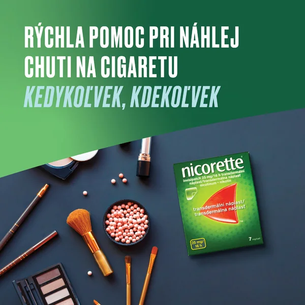 Nicorette® invisipatch 25 mg/16 h 1×7 ks, transdermálna náplasť