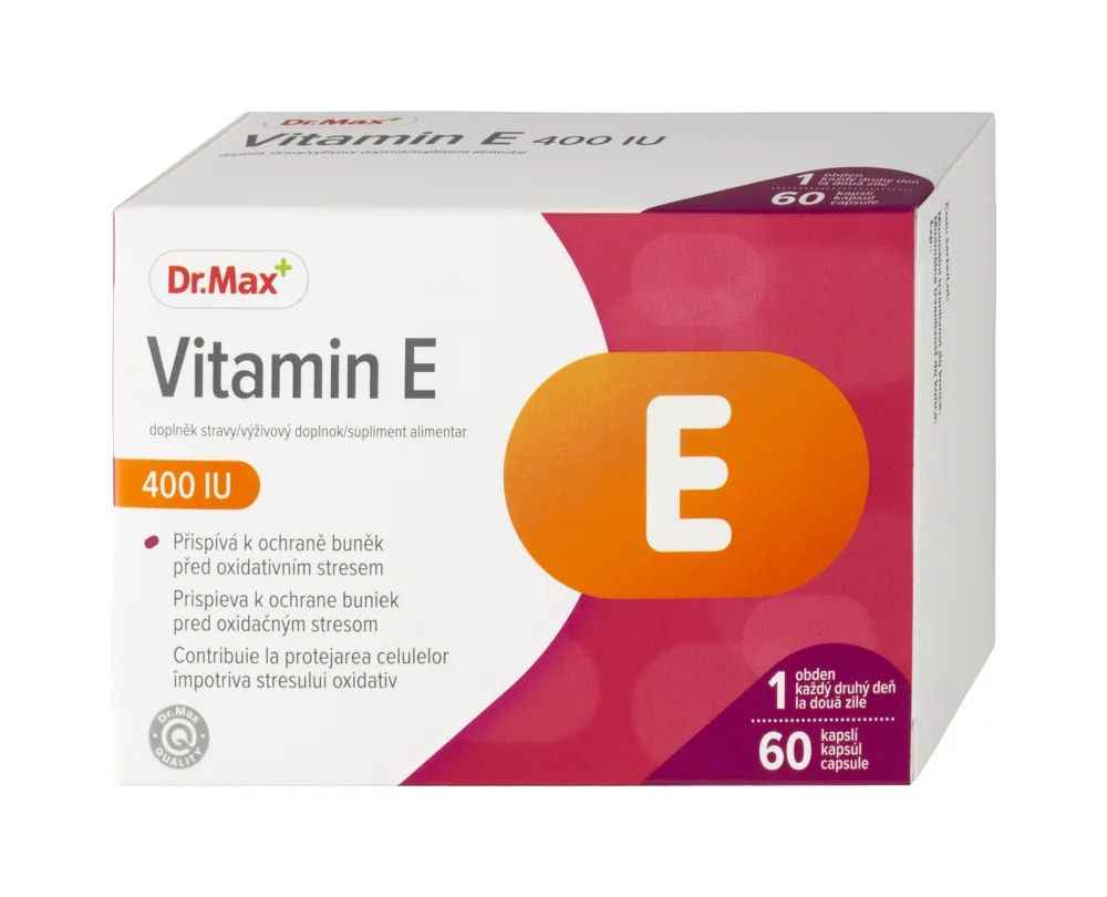 Dr. Max Vitamin E 400 I.U. 1×60 cps, výživový doplnok