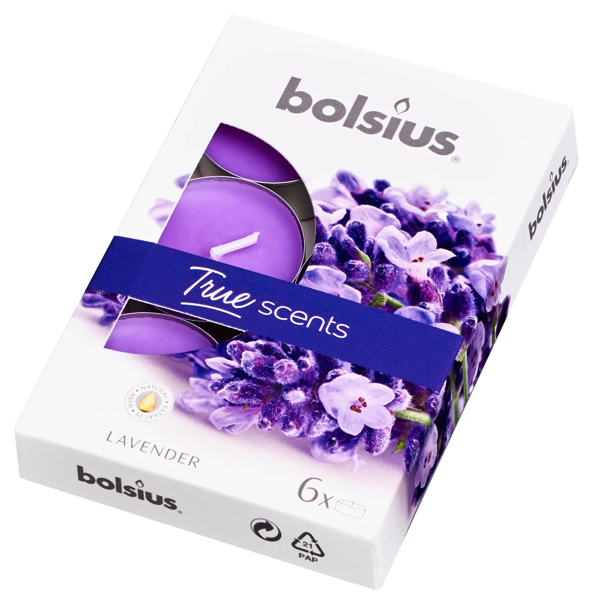 Bolsius Aromatic 2.0 Čajové 6ks Lavender, vonné svíčky