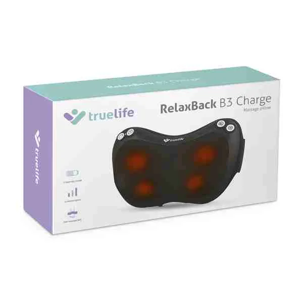 TrueLife RelaxBack B3 Charge 1x1 ks, masážne vankúše