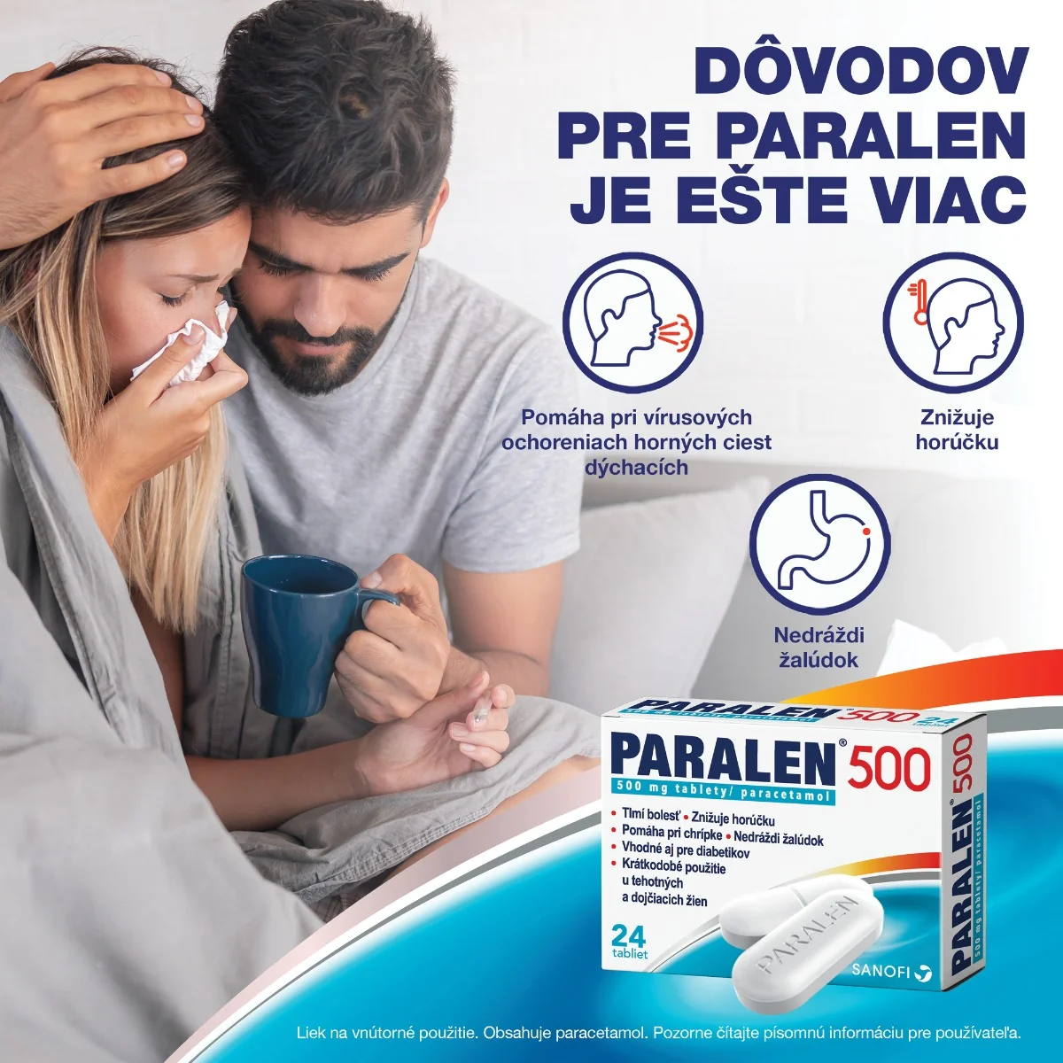 Paralen 500 mg 24 tabliet 1×24 tbl, liek