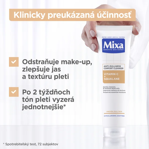 Mixa čistiaci gél na mdlú pleť 1×150 ml, čistiaci gél