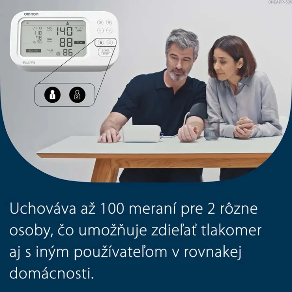 Tlakomer OMRON M6 Comfort AFib + adaptér 1×1 ks, tlakomer