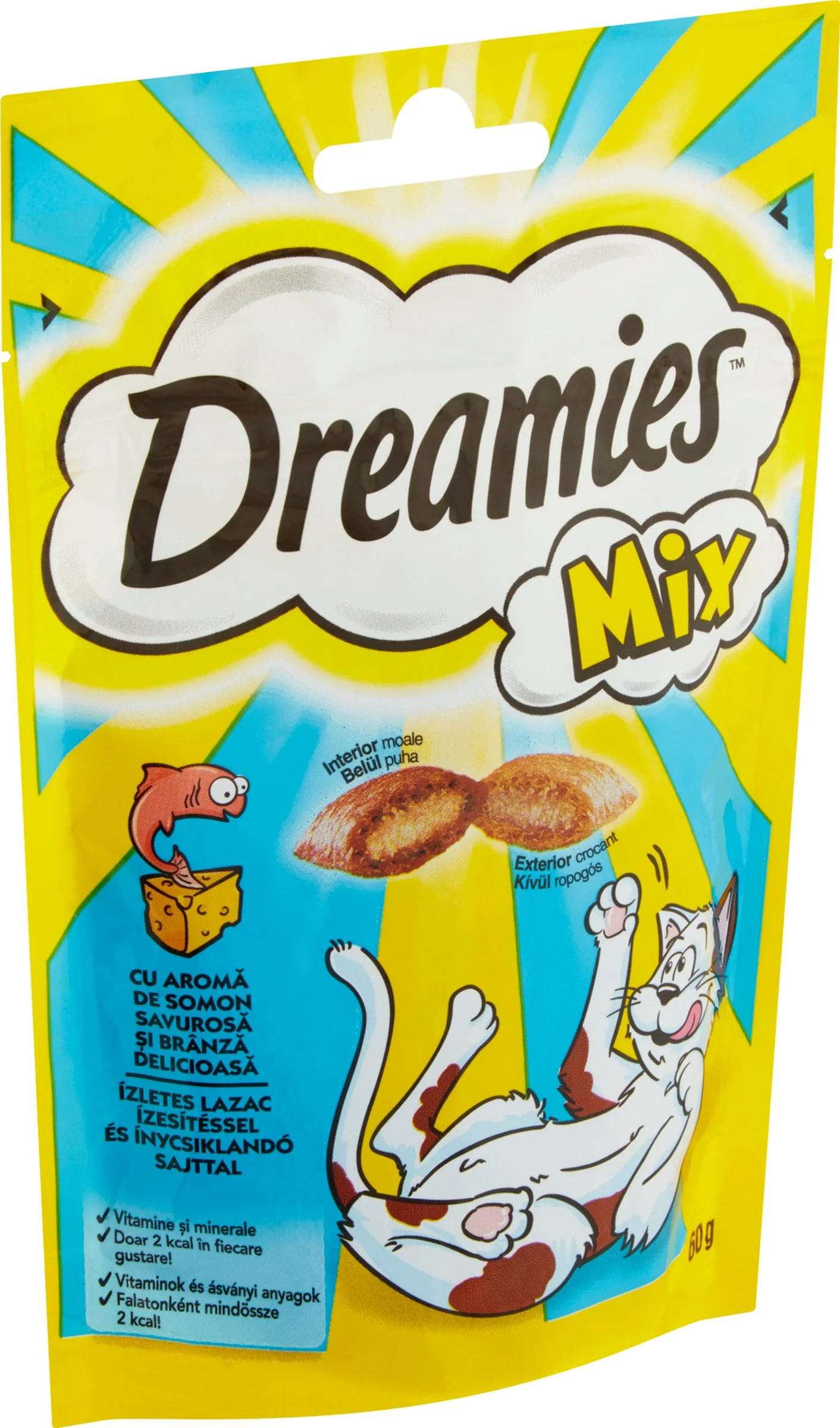 Dreamies Vankúšiky Losos+Syr 1×60g, maškrta pre mačky