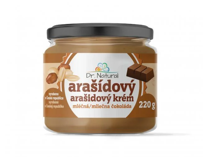 Dr.Natural Arašidový krém s mliečnou čokoládou 220g