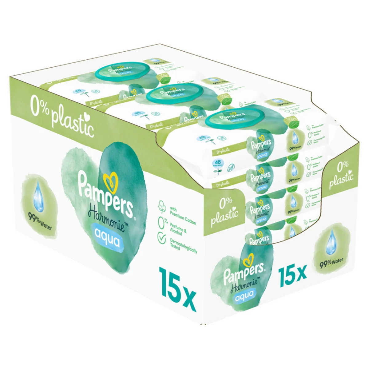 Pampers Wipes Box Harmonie Aqua 15x48ks