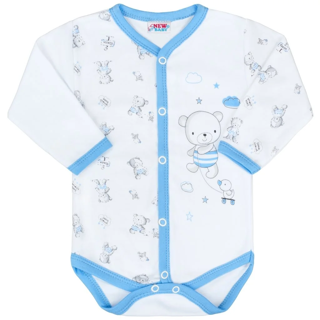 Dojčenské celorozopínacie body New Baby Bears modré 50, 20C36887