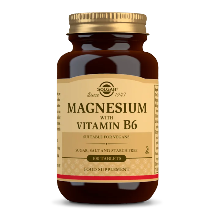 Solgar Magnesium horčík s vitamínom B6 100 tabliet