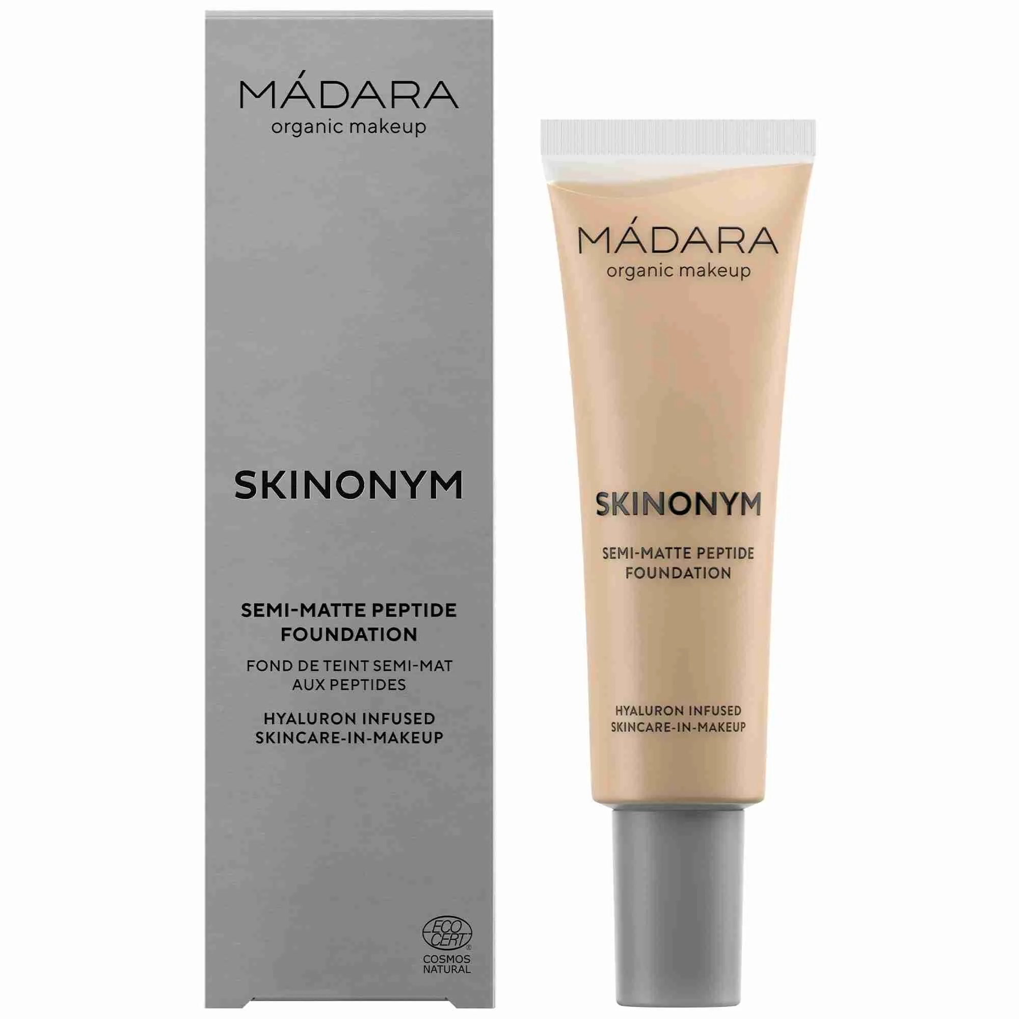 MÁDARA SKINONYM Polomatný Make-up s peptídmi True Beige