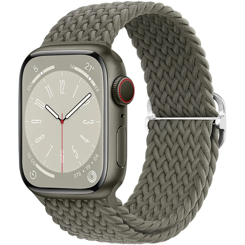 BStrap Elastic Nylon remienok na Apple Watch 38/40/41mm olive