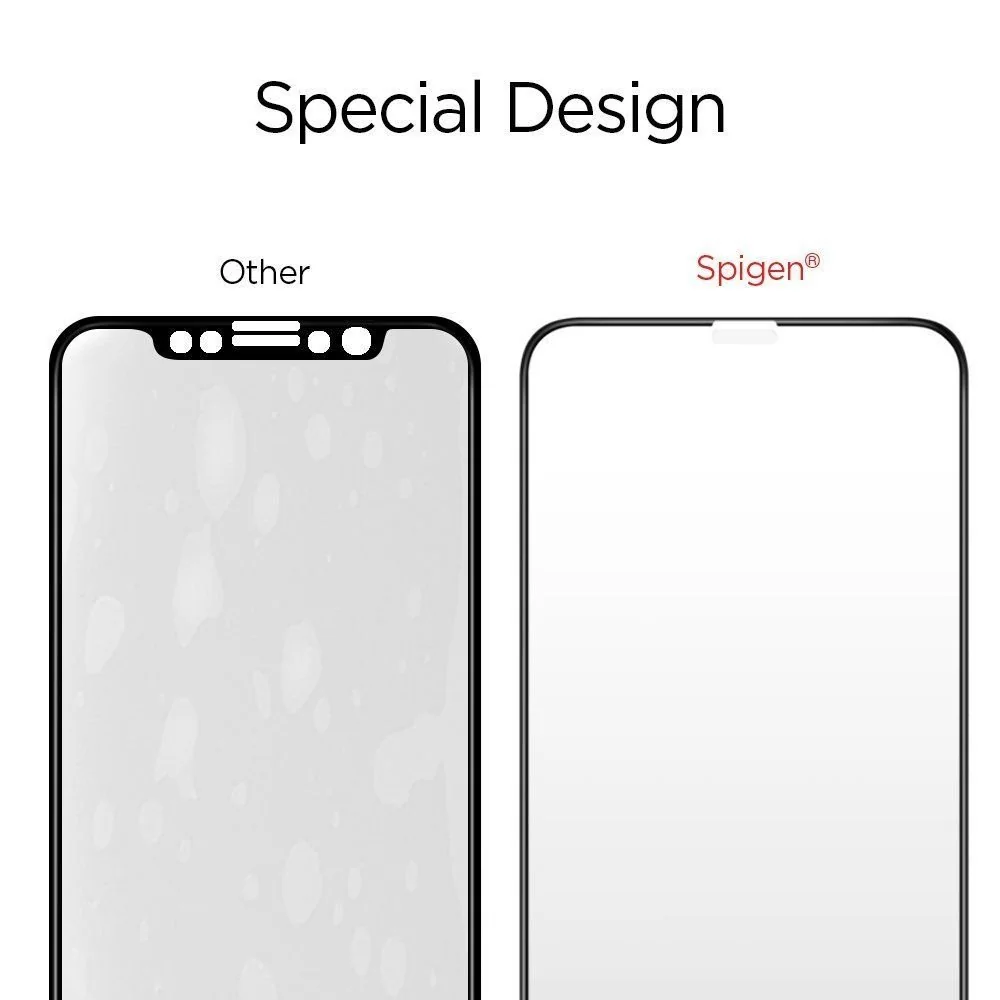 Spigen Full Cover ochranné sklo pre iPhone 11 Pro / XS / X, čierne 