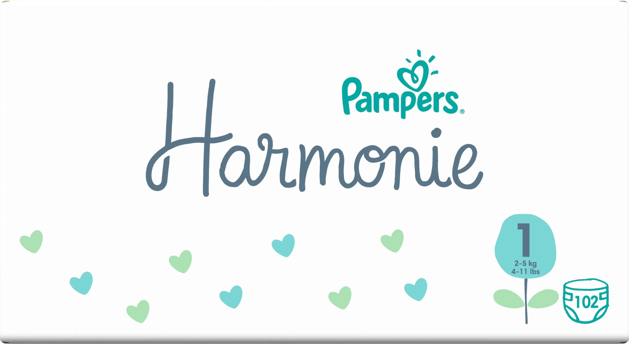 PAMPERS HARMONIE VEĽKOSŤ 1, 102KS 2-5KG