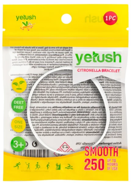 Yetush Smooth Citronella Náramok s citronelou - Biely 1×1 ks, náramok proti komárom