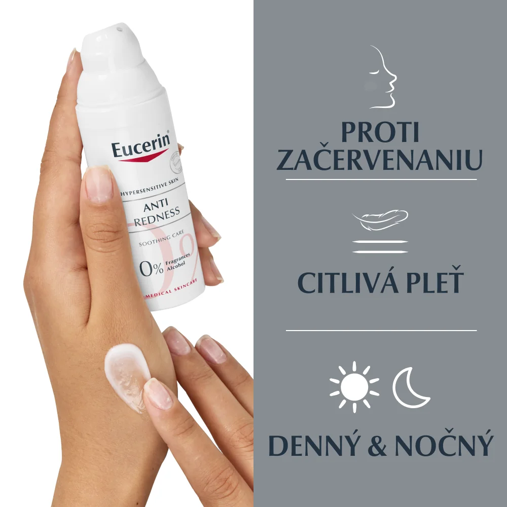 Eucerin ANTI-REDNESS upokojujúci krém 1×50 ml, pre citlivú pleť so sklonom k začervenaniu