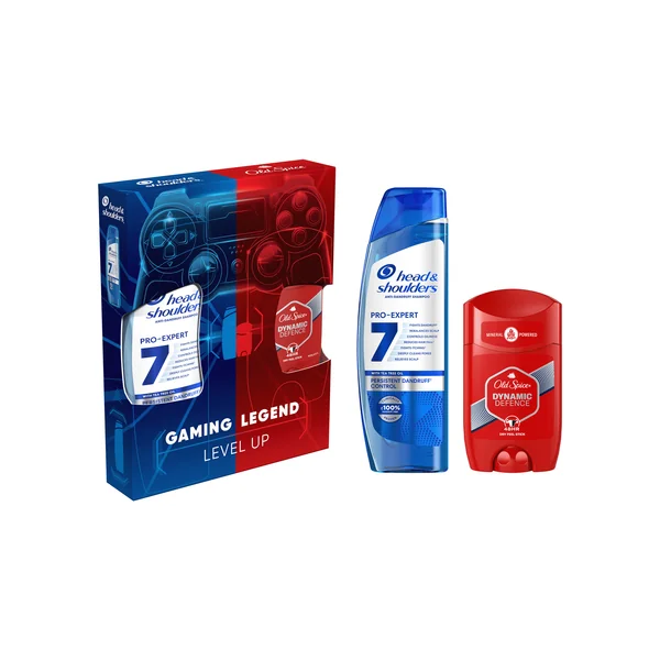 Gaming Legend súprava: šampón Head & Shoulders 7v1 ProExpert a dezodorant Old Spice Dynamic Defence