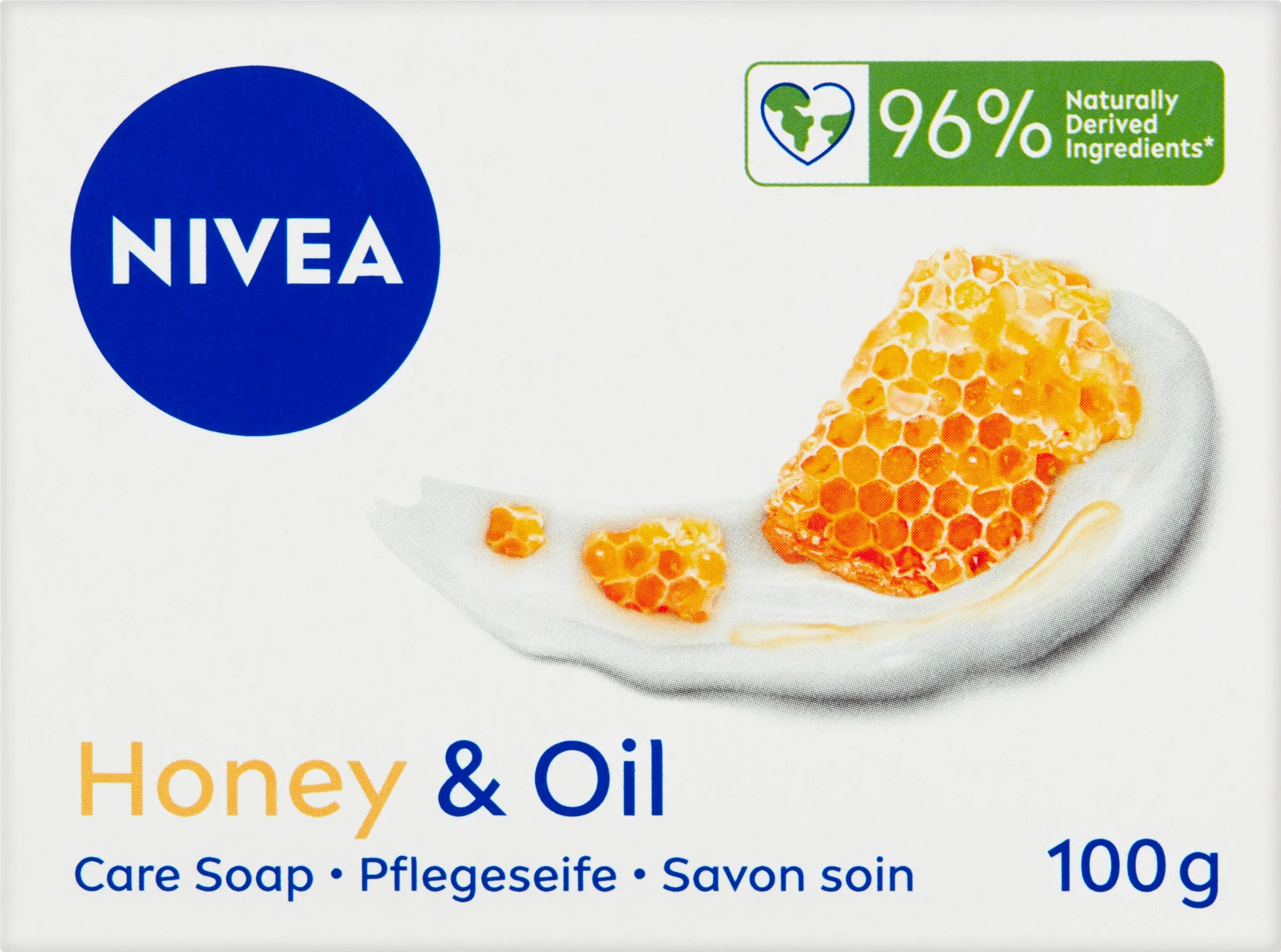 NIVEA Tuhé mydlo Honey&Oil 100g 1×100 g, tuhé mydlo