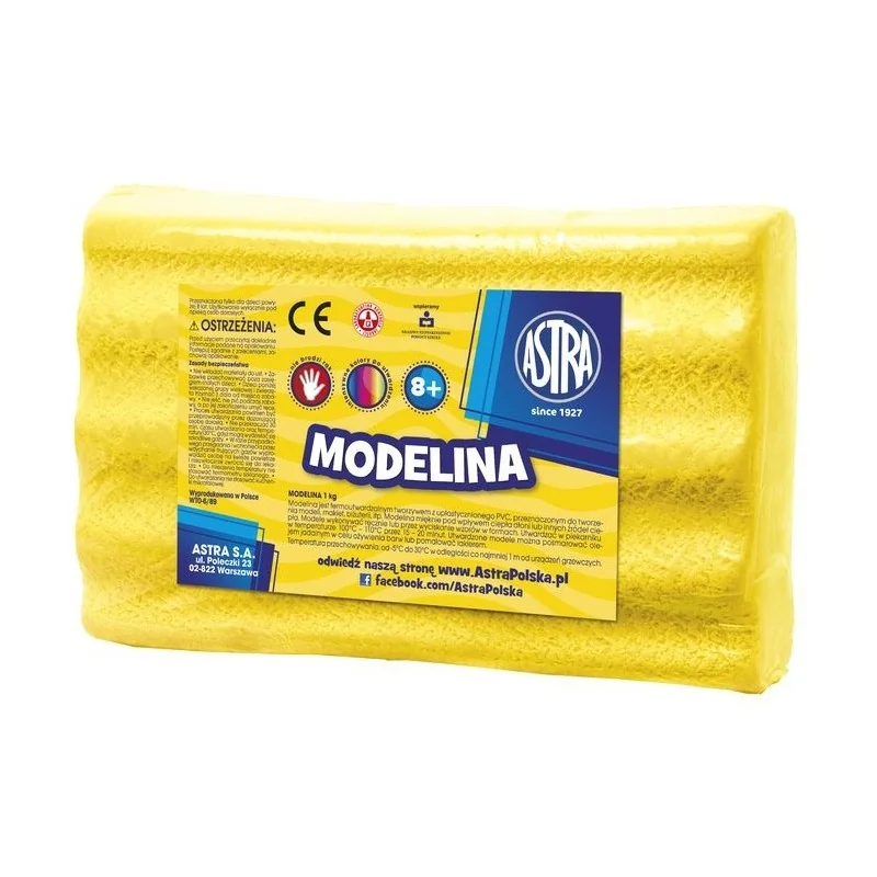 ASTRA - Modelovacia hmota do rúry MODELINA 1kg Žltá, 304111011 