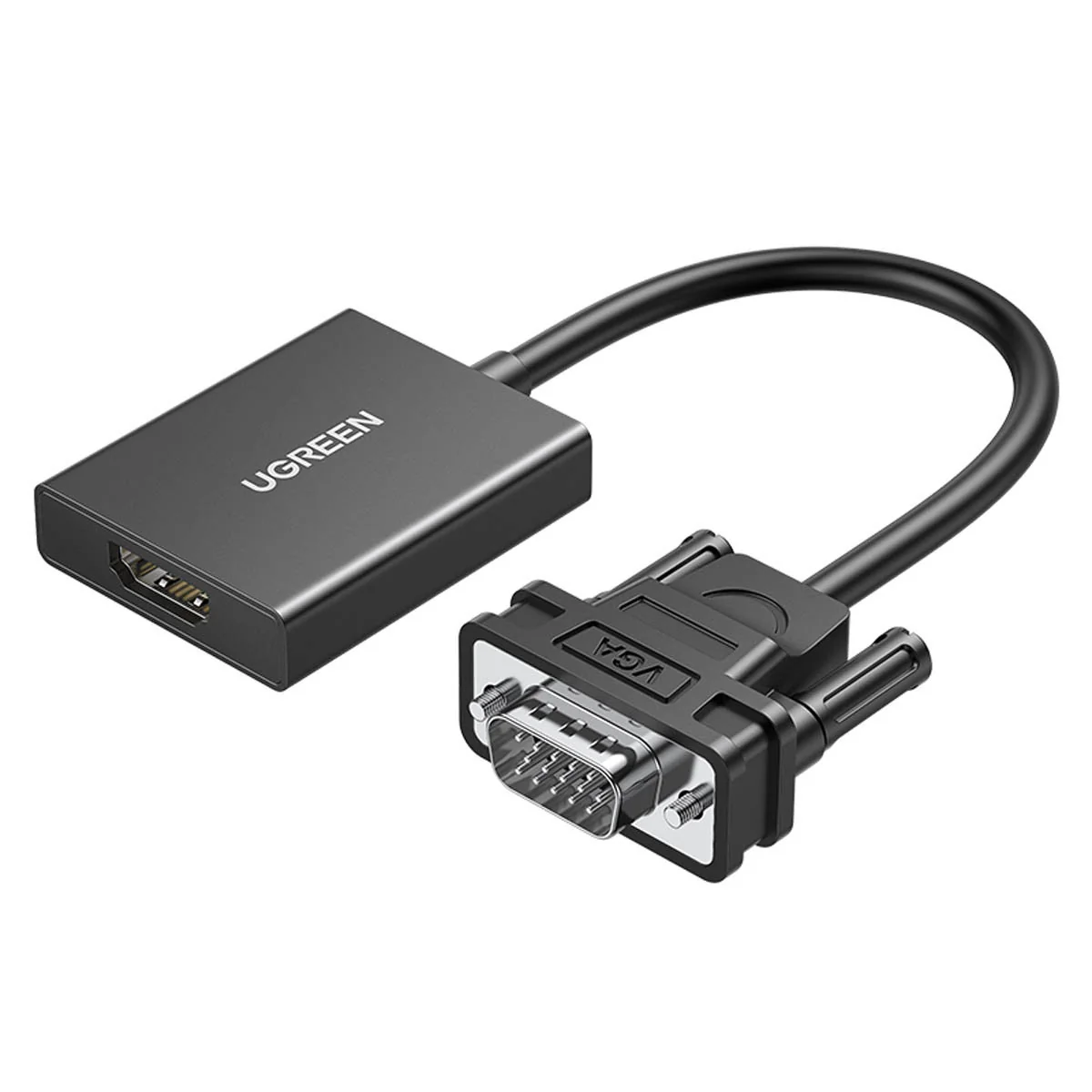 Ugreen CM513 adaptér VGA / HDMI 0.15m, čierny