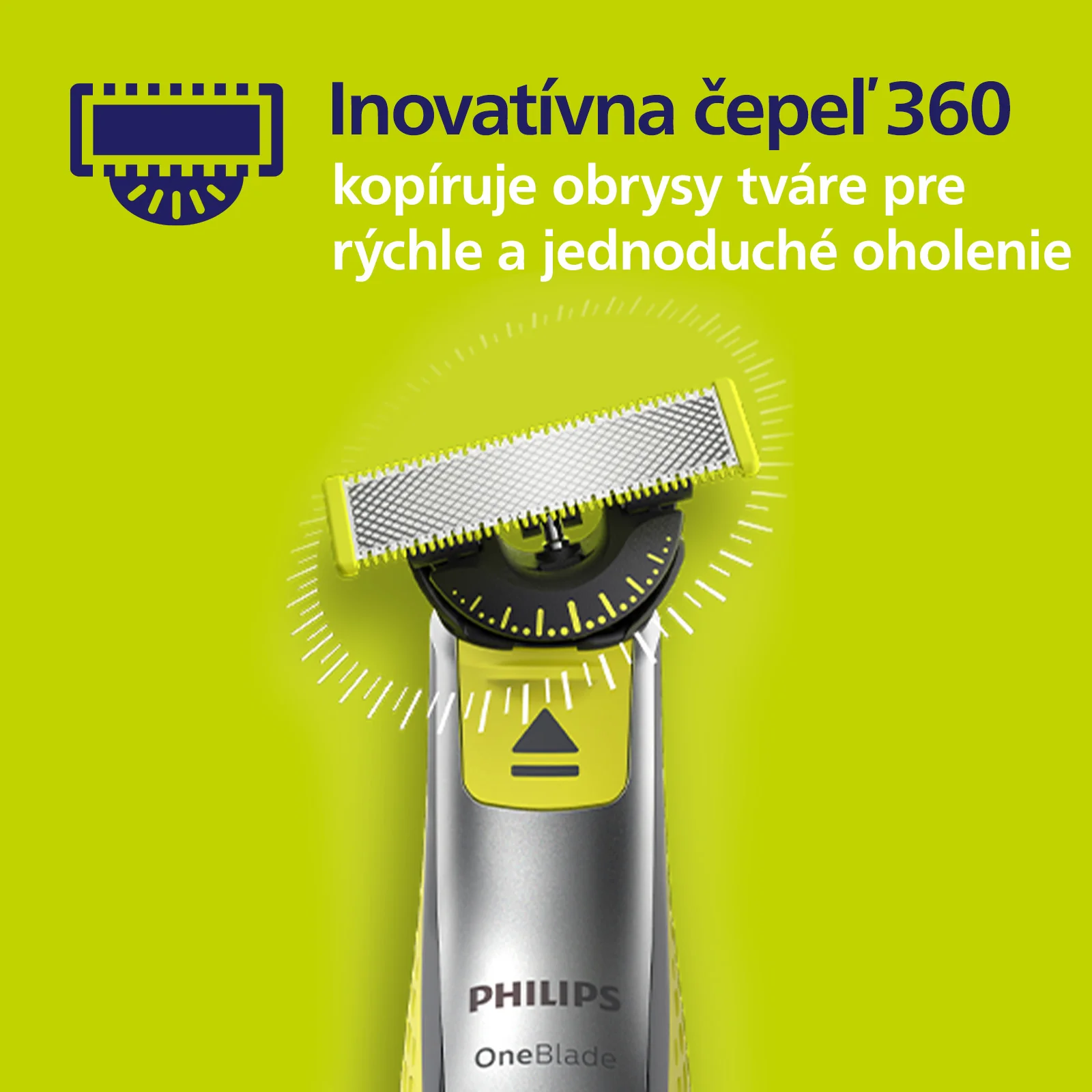 Philips OneBlade QP440/50 Výmenné čepele 360 1×4 ks, výmenné čepele