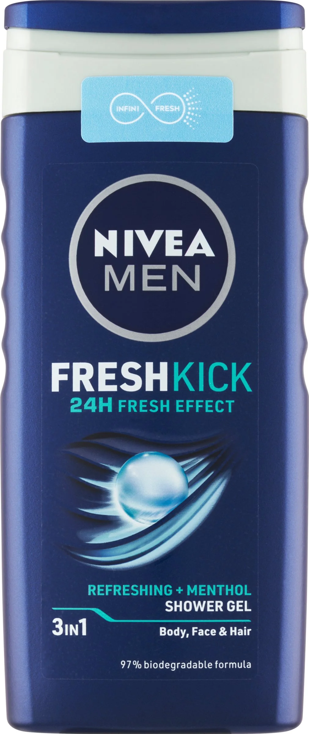 NIVEA Men Sprchovací gél Cool Kick 250ml 1×250 ml, chladivý efekt