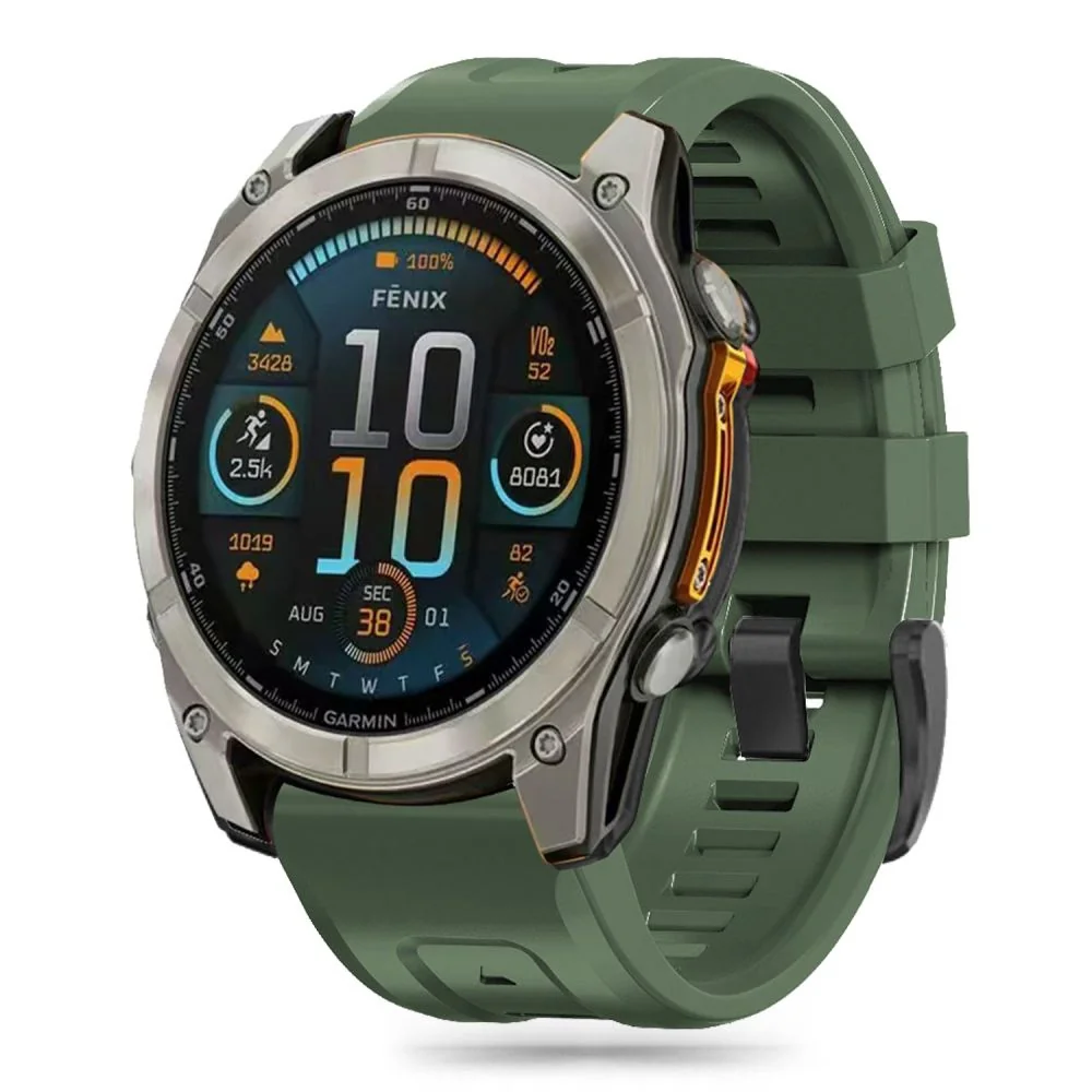 Tech-Protect Silicone remienok na Garmin Fenix 5 / 6 / 6 Pro / 7 / 8 4 7mm / E / 8 47mm, army green